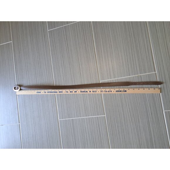 Justin Top Grain Cowhide Belt W/Silver Brown Scalloped Buckle Size 32 Women's - Picture 7 of 10